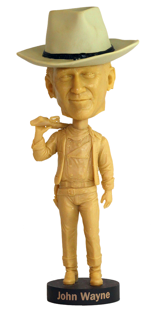 John Wayne Bobblehead Unpainted Test Piece Rare
