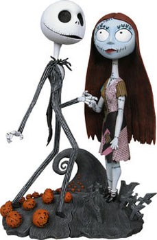 Nightmare Before Christmas Jack and Sally Spiral Hill Head Knockers |