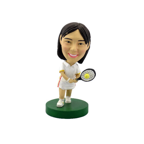Photo 1 of Female Tennis Player Bobblehead Polyresin