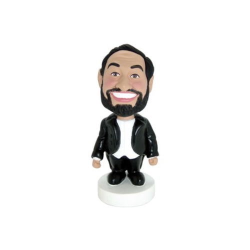 Photo 1 of Opera Singer In Black Tuxedo Bobblehead Polyresin