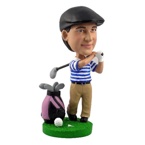 Photo 1 of Male Golfer with Bag & Clubs Bobblehead